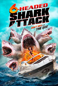 Portada El ataque del tiburón de seis cabezas